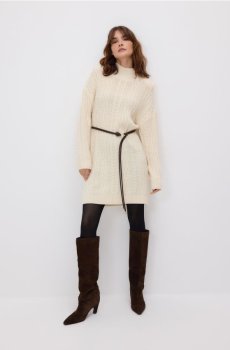 Reserved - Сукня з додаванням вовни - кремовий - 492IK-01X