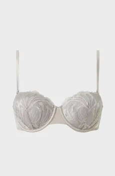 Женский серый бюстгальтер Серый 38D Calvin Klein 000QF6806E