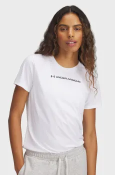 Женская белая футболка UA TECH PTH GRAPHIC SSC Белый XS Under Armour 1389726-100