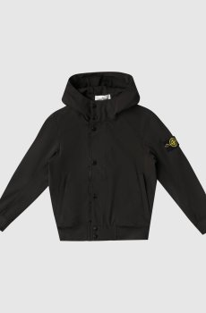 Детская черная куртка с логотипом