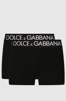 Набор черных трусов-боксеров с контрастным логотипом