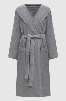 Серый махровый халат ASH LIGHT