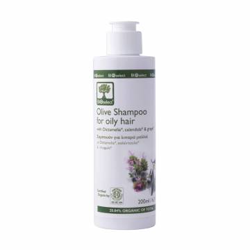 Шампунь BIOselect Olive Shampoo для жирных волос, с диктамелией, календулой и красным виноградом, 200 мл Шампунь BIOselect Olive Shampoo для жирных волос, с диктамелией, календулой и красным виноградом, 200 мл