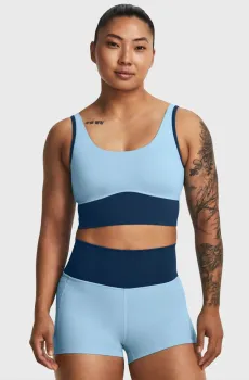 Женский голубой топ Meridian Fitted Crop Tank Голубой S Under Armour 1379153-490