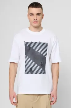 Мужская белая футболка Белый S HUGO 50553330;100