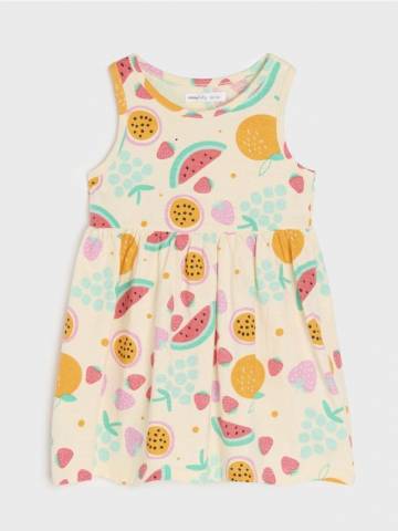 Міні-сукня з металізованою ниткою - кремовий