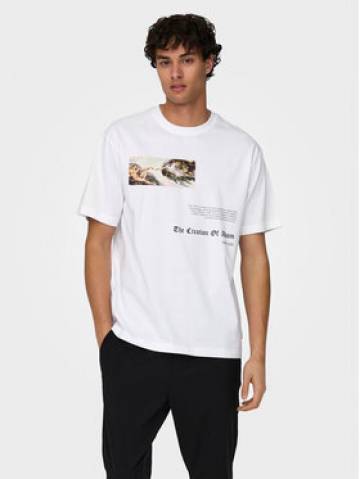 Only & Sons Футболка Apoh 22028207 Білий Relaxed Fit Only & Sons Футболка Apoh 22028207 Білий Relaxed Fit