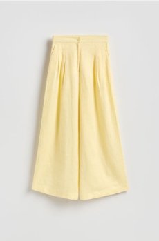 Reserved - Льняні штани зі складками - світло-жовтий - 066JL-10X