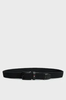 Мужской черный ремень DENTON ELASTIC Черный 90 Tommy Hilfiger AM0AM12548