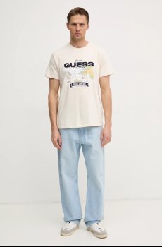Хлопковая футболка Guess