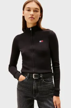Женский черный кардиган ZIP HIGH Черный M Tommy Jeans DW0DW20967
