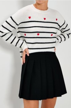 Джемпер у смужку - білий