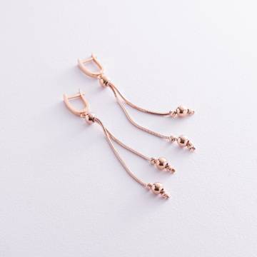 Золотые серьги с шариками с08222 Золотые серьги с шариками с08222