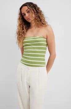 Женский топ в полоску Разноцветный S NA-KD 1044-000292