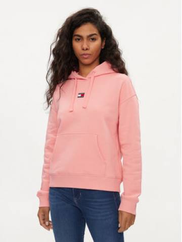Tommy Jeans Світшот Badge DW0DW17326 Рожевий Boxy Fit Tommy Jeans Світшот Badge DW0DW17326 Рожевий Boxy Fit