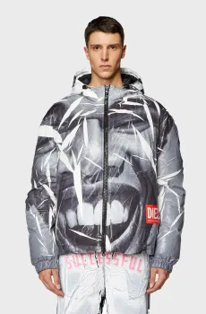 Мужская серая куртка J-THOOT Серый 52 Diesel A11723 0GGAG