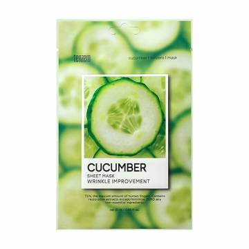 Тканевая маска для лица Tenzero Cucumber Wrinkle Improvement Sheet Mask, 25 мл