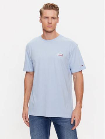 Tommy Jeans Футболка Small Flag DM0DM17714 Голубий Classic Fit Tommy Jeans Футболка Small Flag DM0DM17714 Голубий Classic Fit