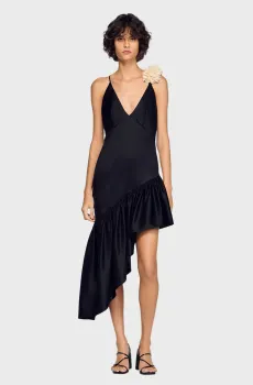 Женское черное платье Черный 34 Sandro SFPRO04876_Black