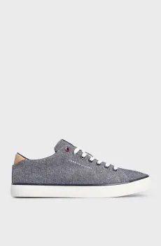 Мужские синие кеды TH HI VULC LOW CHAMBRAY Синий 40 Tommy Hilfiger FM0FM04945