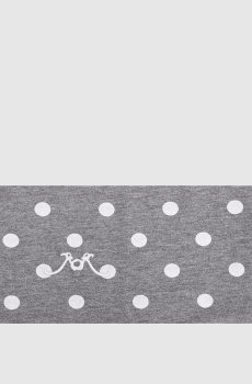 Серая повязка на голову в горох