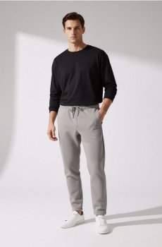 Штани straight fit - сірий