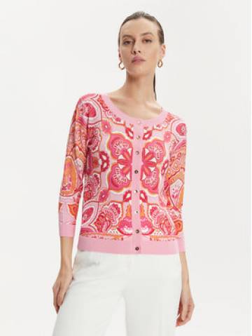 Luisa Spagnoli Кардиган Crostone 58242 Рожевий Regular Fit Luisa Spagnoli Кардиган Crostone 58242 Рожевий Regular Fit