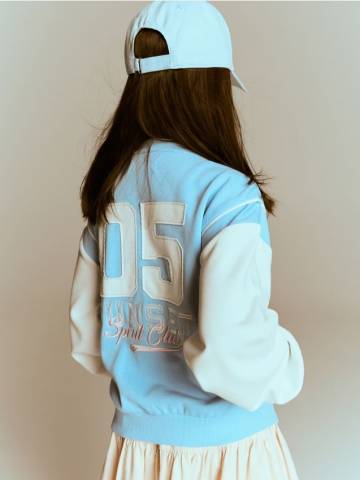 Reserved - Бомбер з вишивкою - синій - 694EG-55X Reserved - Бомбер з вишивкою - синій - 694EG-55X