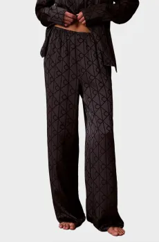 Женские черные брюки с узором Черный L Calvin Klein LV00QS7536