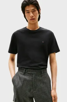 Мужская черная футболка LIGHT INTERLOCK TEE Черный XL Tommy Hilfiger MW0MW37508