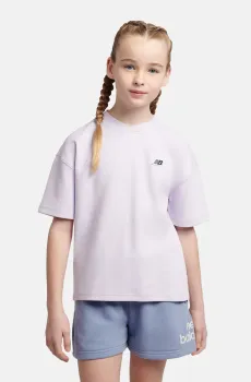 Детская розовая футболка Premium Cross Neck Розовый 8-9Y New Balance LAKG0135RIG