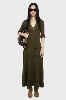 Женское оливковое платье Memphis Оливковый M ZADIG&VOLTAIRE KWDR01238_TILLEUL