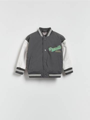 Reserved - Бомбер Snoopy - темно-сірий - 825ET-90X