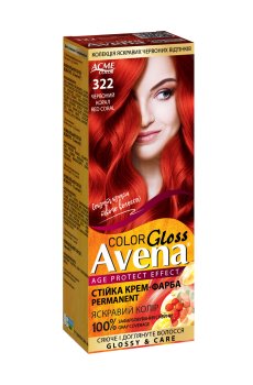 Cтойкая крем-краска для волос Acme Color Avena Gloss Color 322 Красный коралл, 133 мл