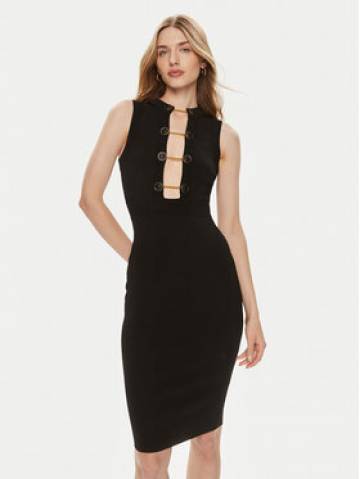 Elisabetta Franchi Коктейльна сукня AM-50S-41E3-V500 Чорний Slim Fit Elisabetta Franchi Коктейльна сукня AM-50S-41E3-V500 Чорний Slim Fit