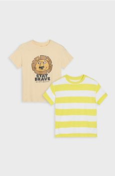 Бавовняні футболки 2 pack - бежевий