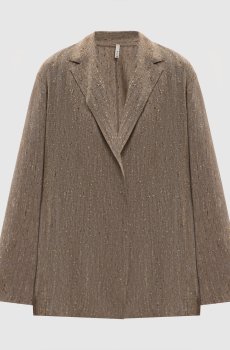 Коричневый жакет с шелком