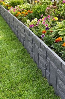 Модульна садова палісада, набір 4 шт. - темно-сірий