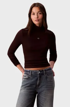 Женский темно-коричневый гольф LABEL Коричневый L Calvin Klein Jeans LV047D203G