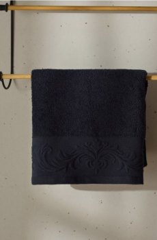 Рушник із жакардовим візерунком - чорний