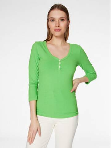 Tommy Hilfiger Блузка Henley WW0WW37874 Зелений Slim Fit Tommy Hilfiger Блузка Henley WW0WW37874 Зелений Slim Fit