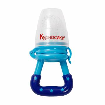 Детский силиконовый ниблер Курносики с 3 сетками и колпачком, синий, от 6 месяцев (7266) Детский силиконовый ниблер Курносики с 3 сетками и колпачком, синий, от 6 месяцев (7266)