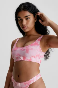 Женский розовый лиф от купальника BRALETTE-RP-PRINT Розовый XS Calvin Klein KW0KW02122