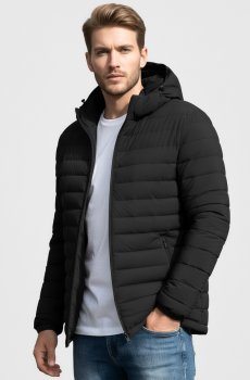 Куртка черная демисезонная  SB-26217-atlantic-black