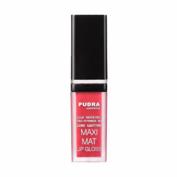 Матовый блеск для губ Pudra Cosmetics Maxi Matt Long Lasting Lip Gloss с протеинами шелка та провитамином B5, 13, 7 мл Матовый блеск для губ Pudra Cosmetics Maxi Matt Long Lasting Lip Gloss с протеинами шелка та провитамином B5, 13, 7 мл