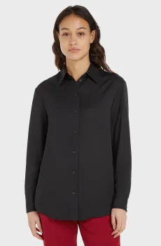 Женская черная блуза RECYCLED CDC RELAXED Черный 34 Calvin Klein K20K207584