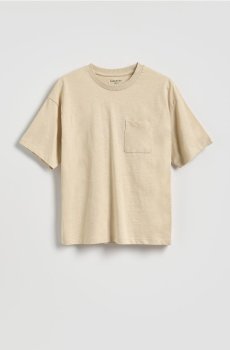 Reserved - Бавовняна футболка - бежевий - 984IS-08X
