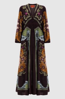 Бордовое платье макси из шелка