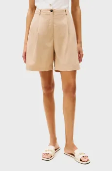 Женские бежевые шорты LIGHT CO PLEATED Бежевый 36 Tommy Hilfiger WW0WW44764