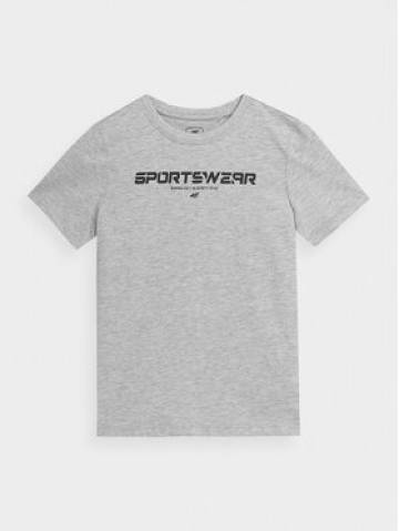 4F Футболка 4FJAW23TTSHM0797 Сірий Regular Fit 4F Футболка 4FJAW23TTSHM0797 Сірий Regular Fit